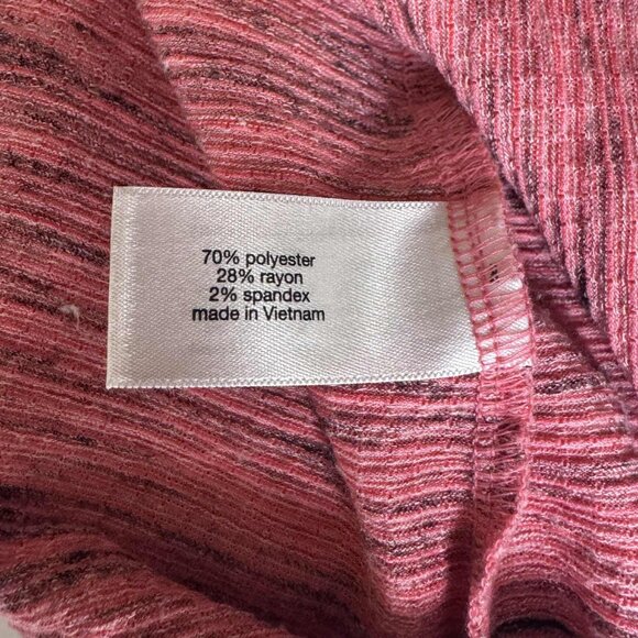 Lane Bryant Pink Heathered V-Neck Knit Top – Size 10/12 - Picture 3 of 5
